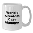 thumbnail image 2 of Funny Case Manager Gifts from Friends, World's Greatest Case Manager Quote on White Coffee Mug, Birthday Unique Gifts for Case Manager, 2 of 4