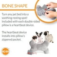 thumbnail image 4 of K&H Pet Products Mother's Heartbeat Calming Dog Toy Bone Pillow Gray Small Breed Heartbeat 8 Inch, 4 of 9