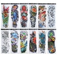 thumbnail image 2 of Pegatinas De Tatuajes Falsos, Efecto De Tatuaje Real, Impermeables, A Prueba De Sudor, Seguras Para La Piel, Pegatinas De Tatuajes De Brazo Completo Para Uso Diario Para Fiestas, 2 of 7