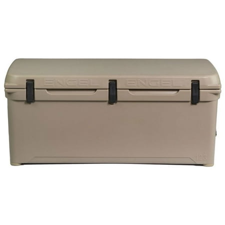 Engel 123 High Performance Durable Roto Molded Airtight 130 Can Ice Cooler, Tan