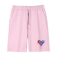 thumbnail image 5 of Unisex Kids Pink 4th of July Outfit, 100% Cotton Patriotic T-Shirt and Shorts Set Independence Day Summer Clothes for 3-12 Years,Size 13 T, 5 of 9
