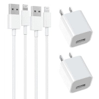 [Apple MFi Certified] iPhone Charger 2 Pack 6FT Lightning Cable USB Fast Charging Data Sync Cord + USB Wall Quick Charge Power Adapter Plug Compatible with iPhone 13/12/11/XS/XR/X 8/iPad/AirPods 5V
