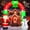 Santa Claus, variant on Lookfly 8FT Christmas Inflatable Archway,Christmas Blow Up Yard Decorations with Santa Claus and Snowman,Outdoor Christmas Decorations with Bow LED Lights