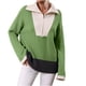 thumbnail image 1 of Suéteres para mujer Suéteres de otoño Moda Cuello alto Manga larga Cremallera Color a juego Camisetas Odeerbi ODB-5, 1 of 6