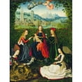 thumbnail image 2 of Master of the St. Lucy Legend 19x24 Black Ornate Framed Double Matted Museum Art Print Titled: Virgin of the Rose Garden (Between 1475 and 1480), 2 of 5