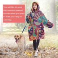 thumbnail image 4 of Wearable Oversized Blanket,Multicolor Paisley and Floral Pattern Wearable Blanket Hoodie for Adults,Cozy Hooded Blankets with Super Pockets,Super Warm Fuzzy Pullover for Women & Men, 4 of 6