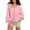 001 Pink, variant on Htigea Full Zip Sweatshirts for Women Lace Splice Long Sleeve Hoodies Thin Fleece Hooded Pullover Tops Y2k Sweatshirt Pink M