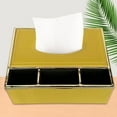thumbnail image 5 of Multifunctional Leather Tissue Box Creative Minimalist Remote Control Storage Box For Living Room Hotel Business Tissue Box/ Multifunctional Leather Tissue Box Green 24*16.6*10Cm, 5 of 7