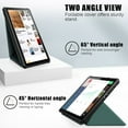 thumbnail image 2 of Allytech Slim Case for Lenovo Tab M10 10.1" Tablet Case 3rd Generation Model TB-328F, Ultra Thin Lightweight Auto Sleep Wake Protective Folding Kickstand Smart Cover Folio Flip Anti-scratch -Darkgreen, 2 of 8