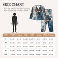 thumbnail image 4 of KLL Cargo Ship At Sea Print Women's Long Sleeve Pajamas with Pants Sleepwear Loungewear 2 Set-Large, 4 of 8