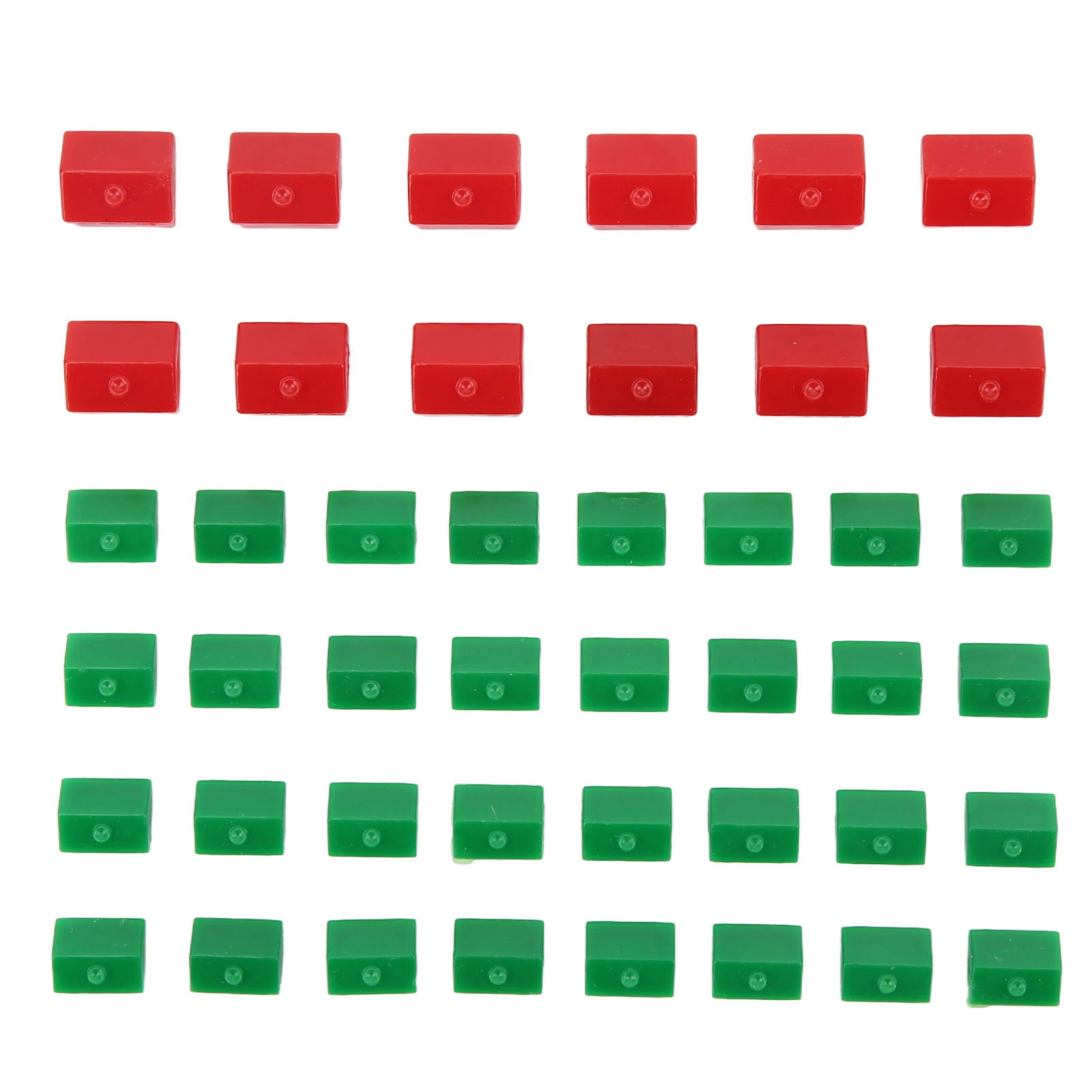 Weikeya - Lot De 40 Pièces De Jeu Hôtel Monopoly - Maisons Rouges Et Vertes De Rechange En Plastique Léger