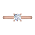 thumbnail image 3 of 3/4 Carat Prong Set Solitaire Diamond Engagement Ring Band in 14K Rose Gold (Ring Size 5.25), 3 of 5