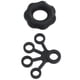 thumbnail image 5 of Kit de fortalecimiento de agarre de mano, entrenador de agarre de mano de silicona para aliviar el estrés, ejercitador de dedos para fitness diario, escalada en roca, color negro, 5 of 14