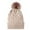 Beige, variant on Prolriy Hat and Scarf Set for Women, Women's Warm with Fleece Thickened Hairball Women's Knitted Hat European and American Autumn and Winter Knitted Warm Hat Hats for Men White