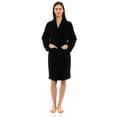 thumbnail image 3 of TowelSelections Women's Robe, Turkish Cotton Short Terry Bathrobe X-Small Moonless Night, 3 of 5