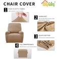 thumbnail image 2 of Easy-Going Super Stretch Sofa Slipcover Non Slip Couch Cover, Recliner Size, Camel, 2 of 7