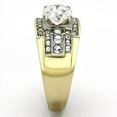thumbnail image 4 of Two-Tone IP Gold (Ion Plating) Stainless Steel Ring with AAA Grade CZ in Clear for Women Clear Stone Color Style TK736 Size 12, 4 of 4