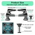 thumbnail image 2 of Jiarui Mini Soporte para Refrigerador de 5,51" de Altura con Patas de Succión Mejoradas, Pedestal Portátil de Tamaño Ajustable para Lavadora, Refrigerador, Lavavajillas, Gris, 2 of 5
