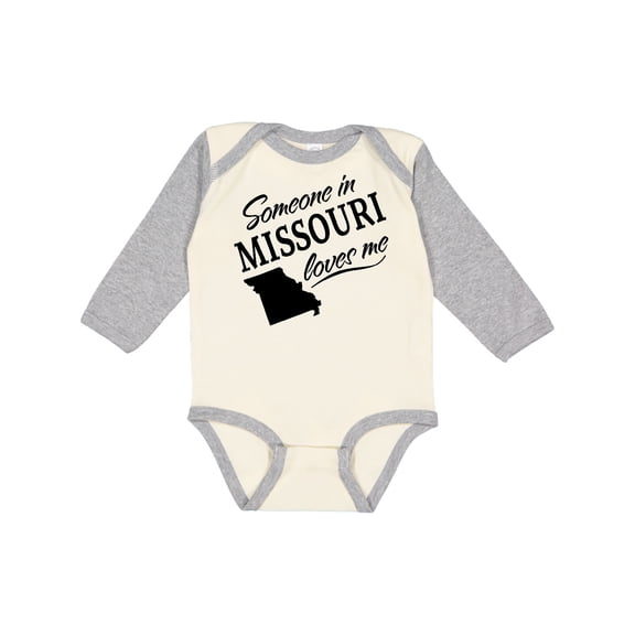 Inktastic Someone in Missouri Loves Me Boys or Girls Long Sleeve Baby Bodysuit
