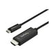 StarTech.com HDMI 1vidéo USB 4K 60Hz HBR2 DP 1.2 Mode USB C (3m) Type C 4K60Hz USB-C 0ft Câble vers Câble Adaptateur vers HDMI 2.0, Compatible Thunderbolt 3, Câble Alternatif, Noir - Câble Vidéo 4K (CDP2HD3MBNL) - Câble adaptateur - 24 broches USB-C mâle vers HDMI mâle - 10 pi - noir - (3840 x 2160n) – image 2 sur 2