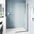 thumbnail image 4 of VIGO Zenith 34 in. W x 74 in. H Frameless Fixed Shower Screen Door in Chrome with 3/8 in. (10mm) Clear Glass, 4 of 7