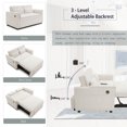 thumbnail image 6 of Modern 2 Seats Velvet Pull Out Sofa Bed Loveseat, Convertible Sleeper Couch Love Seat With USB Ports and Storage Pocket For Living Room Bedroom Apartment, 6 of 12