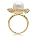 thumbnail image 4 of Luxe Jewelry Designs Women's Gold Plated Ring with Synthetic White Pearl - Size 10, 4 of 4