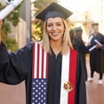 thumbnail image 3 of Monaco & USA United States Flag Shawl Sash Stole Graduation Shawls Wraps Scraf For International Study, 3 of 5