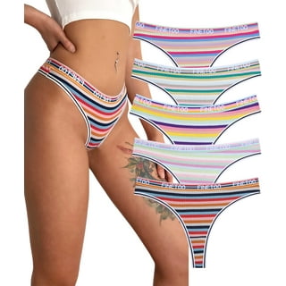 Finetoo Seamless Thongs for Women Breathable Low Rise Panties No Show Invisible Hipster