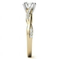 thumbnail image 4 of Solitaire Brilliance 1.5CT Round Brilliant Moissanite Twisted Engagement Ring 14K Two Tone Gold, Ring Size 8, 4 of 5