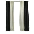 thumbnail image 5 of 3S Brother's Solid Combined Mix and Match 4 Panels Curtains with 2 Color Combination Velvet Look Hanging Back Tap & Rod Pocket Bedroom Office Windows Luxury Home Decoration 28"x95" Cream-Black, 5 of 7