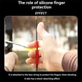 thumbnail image 6 of 15 Set Adult Bow Finger Guard Silicone Rubber Archery Protective Take Without Finger Guard Black, 6 of 6