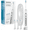 White, variant on AquaSonic Precision Rechargeable Electric Toothbrush, 5 Modes, 4 Brush Heads, Travel Case, Black