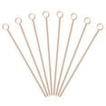 thumbnail image 1 of Uxcell 8 Pcs Palillos de Cóctel de Acero Inoxidable, Palillos de Martini de 4.25" Varitas de Fruta Pinchos Metálicos Reutilizables para Bebidas Aceitunas Aperitivos Fruta Decorativa, Oro Rosa (Anillo), 1 of 7