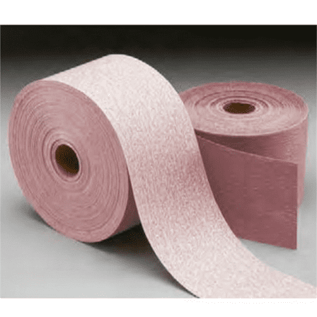 Carborundum Abrasives Carbo Premier Red 20335 Dri-Lube Stick-On Sheet Roll, 2-3/4 in W x 45 yd L, P220 Grit