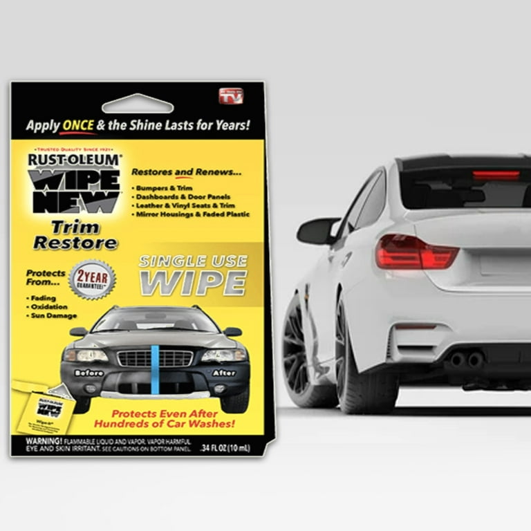 Wipe New - Dashboard Bumper Car Interior Exterior and Auto Trim Restorer  (34 fl.oz) Pack of 5 Black