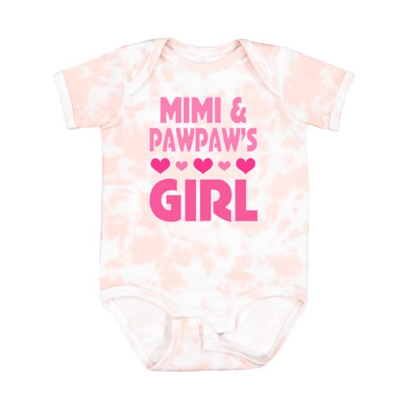 Inktastic Mimi and Pawpaw Girl Granddaughter Valentine Girls Baby Bodysuit