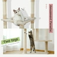 thumbnail image 5 of Pefilos Floor to Ceiling Cat Tree for Indoor 92.9"-101.6" Height Adjustable Cat Tower Tall Kitty Climbing Play House with Scratching Posts, Cozy Cat Condo, Perches and Large Hammock, Beige, 5 of 7
