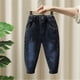 thumbnail image 2 of Odeerbi 1-7 Años Chicas Vaqueros Lindos Pantalones de Denim Rasgados Pantalones de Vaquero de Pierna Recta Pantalones de Pierna Ancha Sueltos, 2 of 4