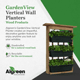 thumbnail image 2 of Algreen Gardenview Decorative Trellis with 3 Vertical Wall Hanging Planters, 2 of 5