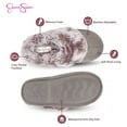 thumbnail image 3 of Jessica Simpson Comfy Faux Fur Womens House Slipper Scuff Memory Foam Slip On Anti-Skid Sole, 3 of 9