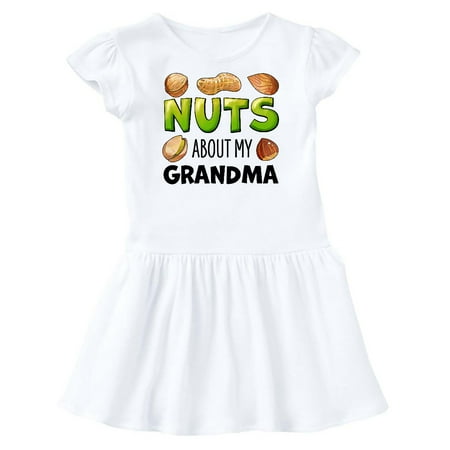 

Inktastic Nuts About My Grandma Peanut Almond Pistachio Gift Toddler Girl Dress