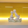 thumbnail image 1 of Escultura de cerámica artística de pareja cariñosa, estatua de amor apasionado, adorno romántico abstracto, estatuil, adorno de decoración para hogar perfecl estatua de cerámica, 1 of 8