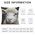 thumbnail image 5 of YINGXI  Square Throw Pillow Covers Lovely White Lamb Pillow Cases Decorative for Home Bedroom Sofa Sheep Farm Animal Dark Background Creative Print Pillowcases Standard Size 20x20in, 5 of 5
