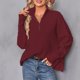 thumbnail image 2 of Gibobby Casual Suéter para Mujer, Suéter de cuello alto para mujeres y mujeres, disfraz de manga larga para adultos(Vino,CH), 2 of 4