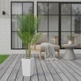 thumbnail image 2 of Yeshouse Palmera artificial, areca tropical alta con macetero alto blanco, árbol artificial en maceta con hojas realistas para decoración de interiores, salas de estar, dormitorios, hogar y oficina, 2 of 9