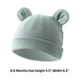 thumbnail image 3 of Dakiuu Baby Beenie Winter Hat with Bear Ear for Infant Toddler Boys Girls Spring Fall Soft Knited Sku1l Cap, 3 of 4