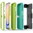 thumbnail image 5 of Xhy Samsung Galaxy A35 5G Case with Belt Clip Holster and Screen Protector Military Grade Protection 3 in 1 Shockproof Armor Rugged Durable Detachable for Galaxy A35 5G Phone - Green+Yellow, 5 of 7