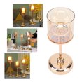 thumbnail image 4 of Candlestick, Champagne Gold Iron Glass Romantic Ambience Candle Holder  For Cafe, 4 of 8