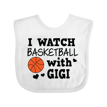 

Inktastic I Watch Basketball with Gigi Gift Baby Boy Bib